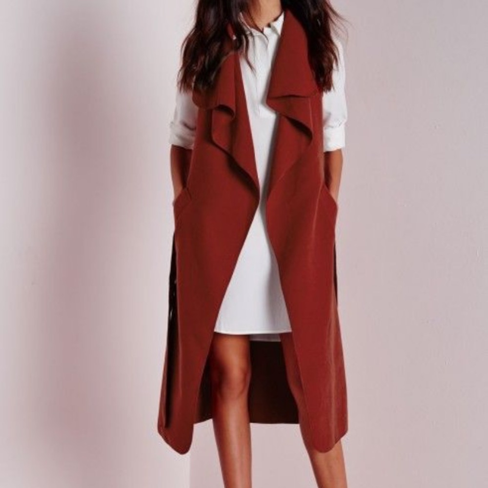 Long waterfall vest